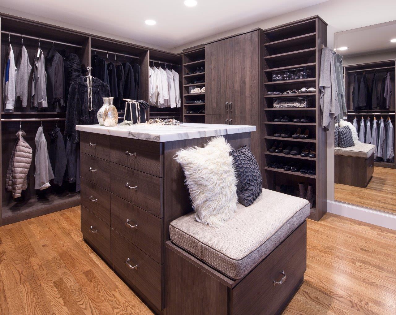 Custom Design Lets Your Blackhawk Walk In Closet Double As A Dressing Room   Luxury Walk In Closet Essentials 2 