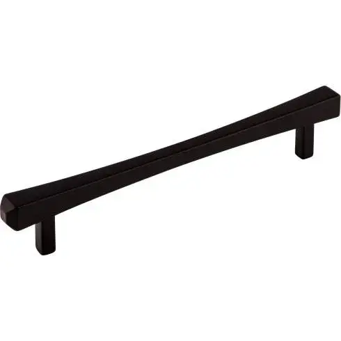 Sophisticated flat black cabinet hardware with a matte surface, delivering modern cabinet finishes that resist fingerprints and smudges.